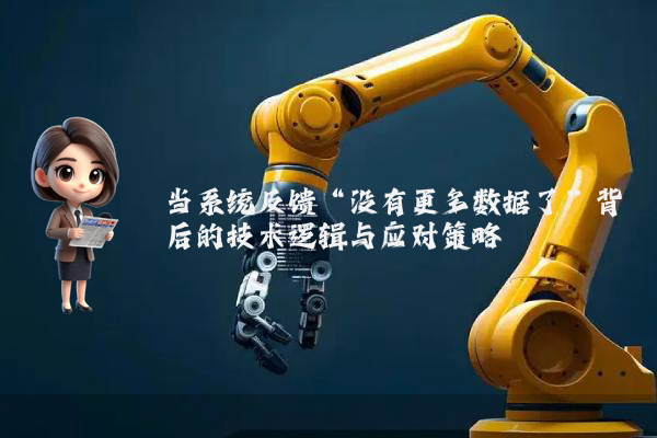 当系统反馈“没有更多数据了”背后的技术逻辑与应对策略