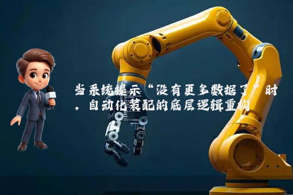 当系统提示“没有更多数据了”时,自动化装配的底层逻辑重构